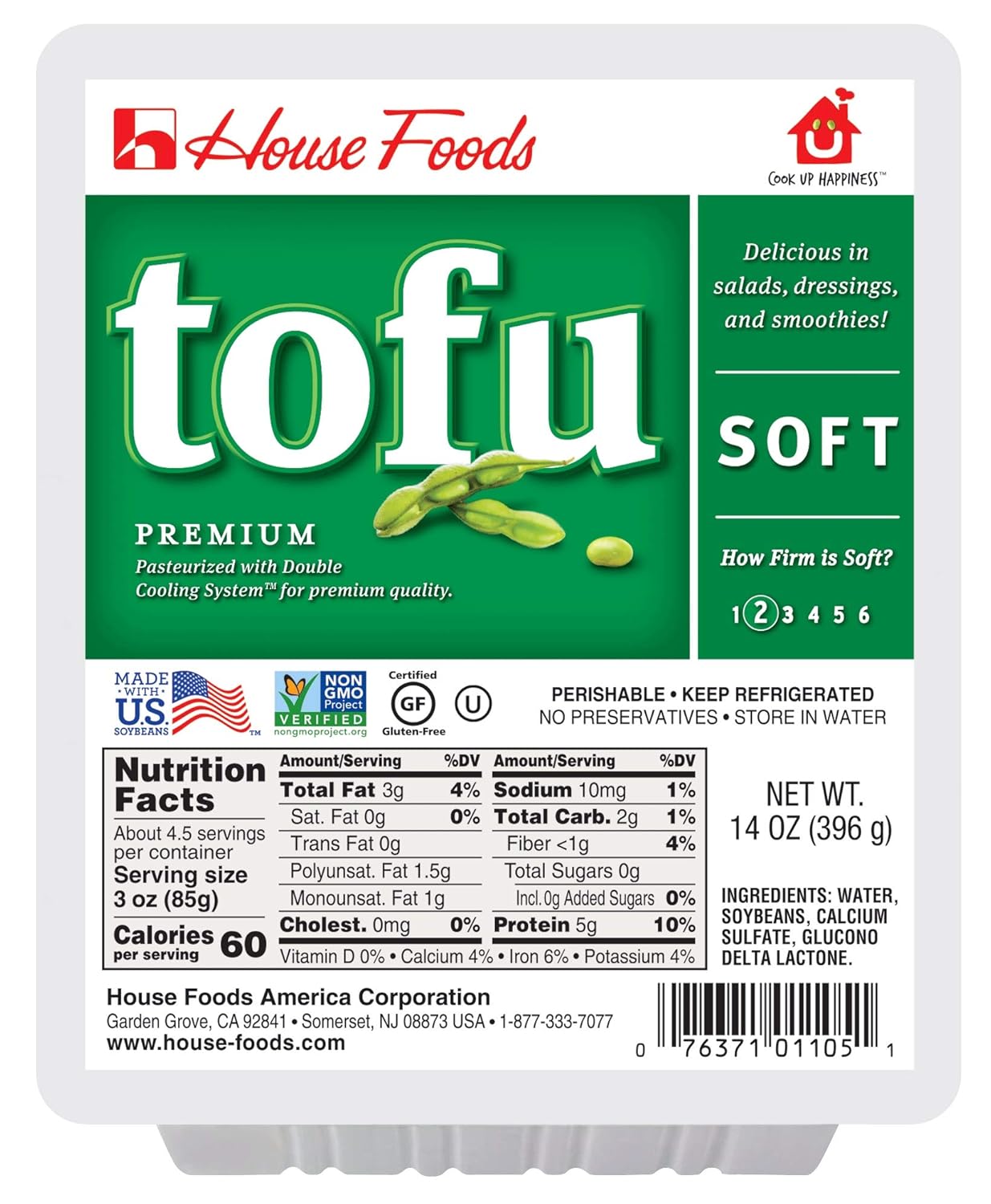 House Foods Premium Soft Tofu, 14 Oz
