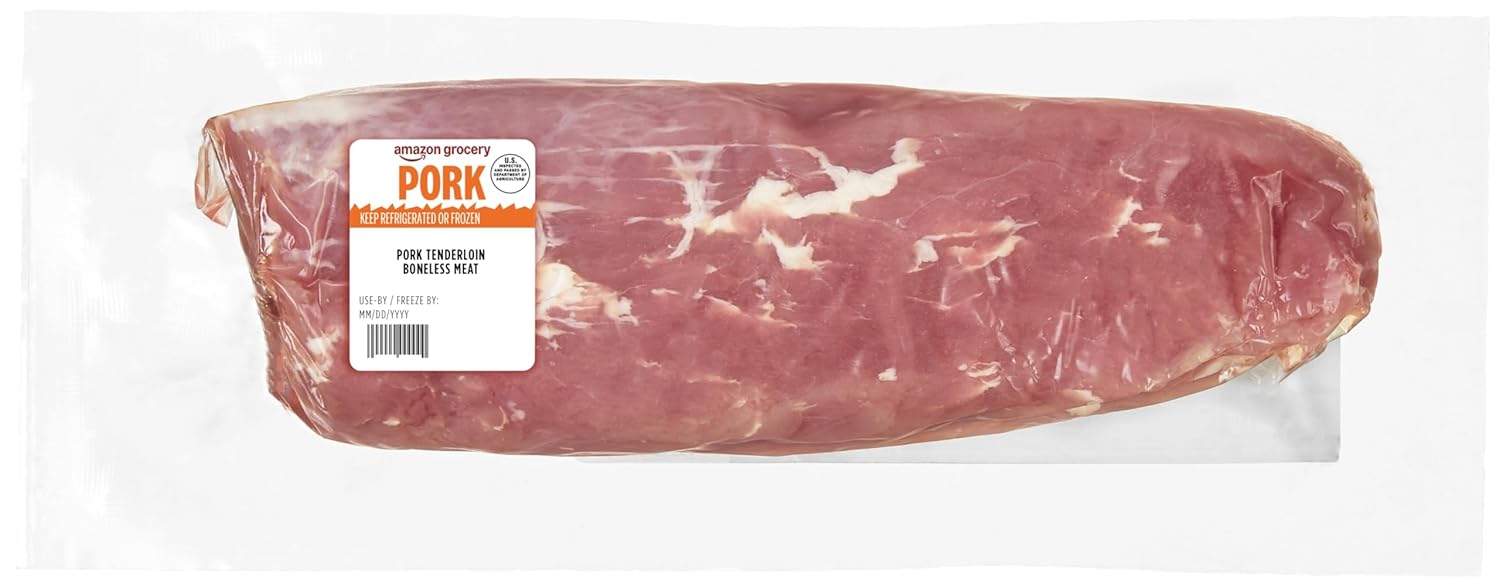 Grocery Amazon Grocery, Pork Tenderloin Boneless Meat, Weight Varies, 1 CT