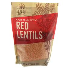 Organic Fresh Red Lentils (1kg)