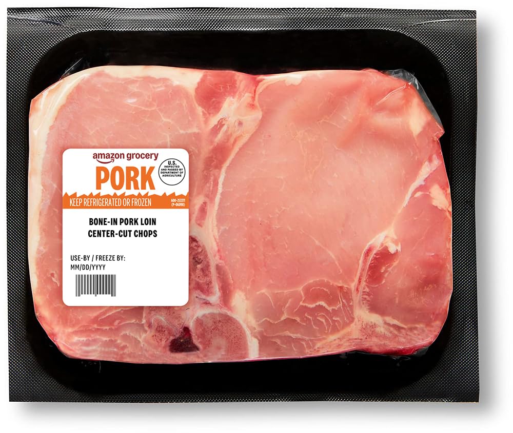 Grocery, Pork Loin Center-Cut Chops, Bone-In, Weight Varies