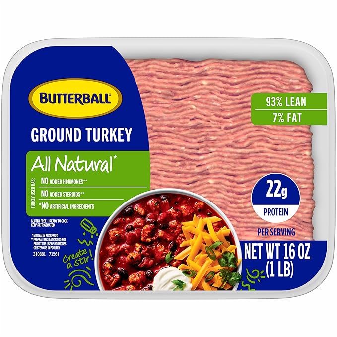 Butterball, Fresh All Natural 93%/7% Lean Ground Turkey, 1 lb